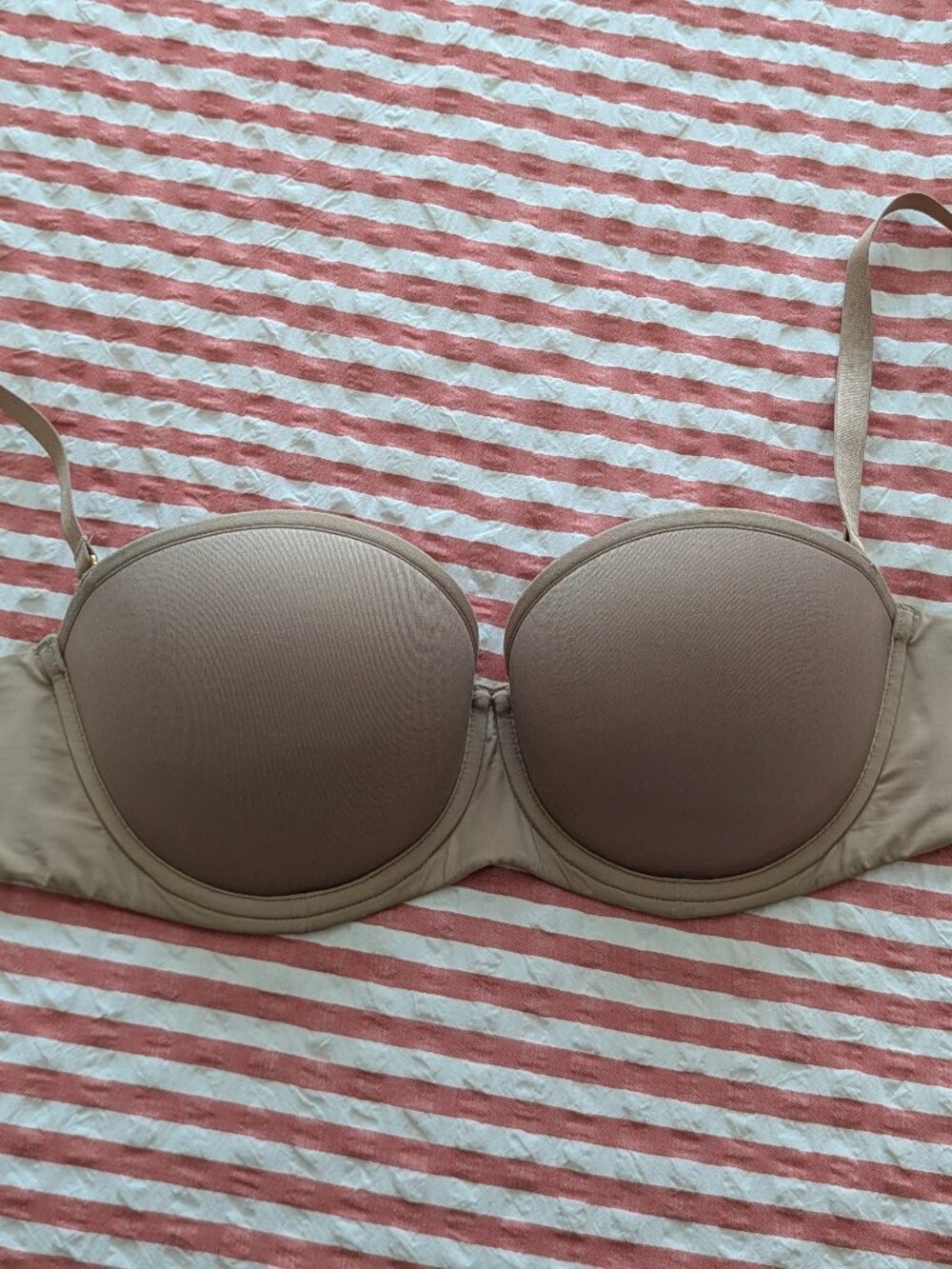 ThirdLove 24/7 Classic Strapless Bra 34 C 1/2 Taupe